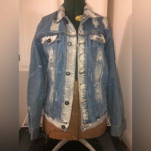Distressed Oversized Denim Jacket
